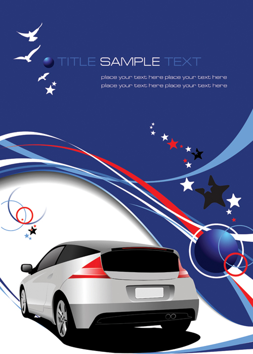free vector Vector lines and dynamic vehicle